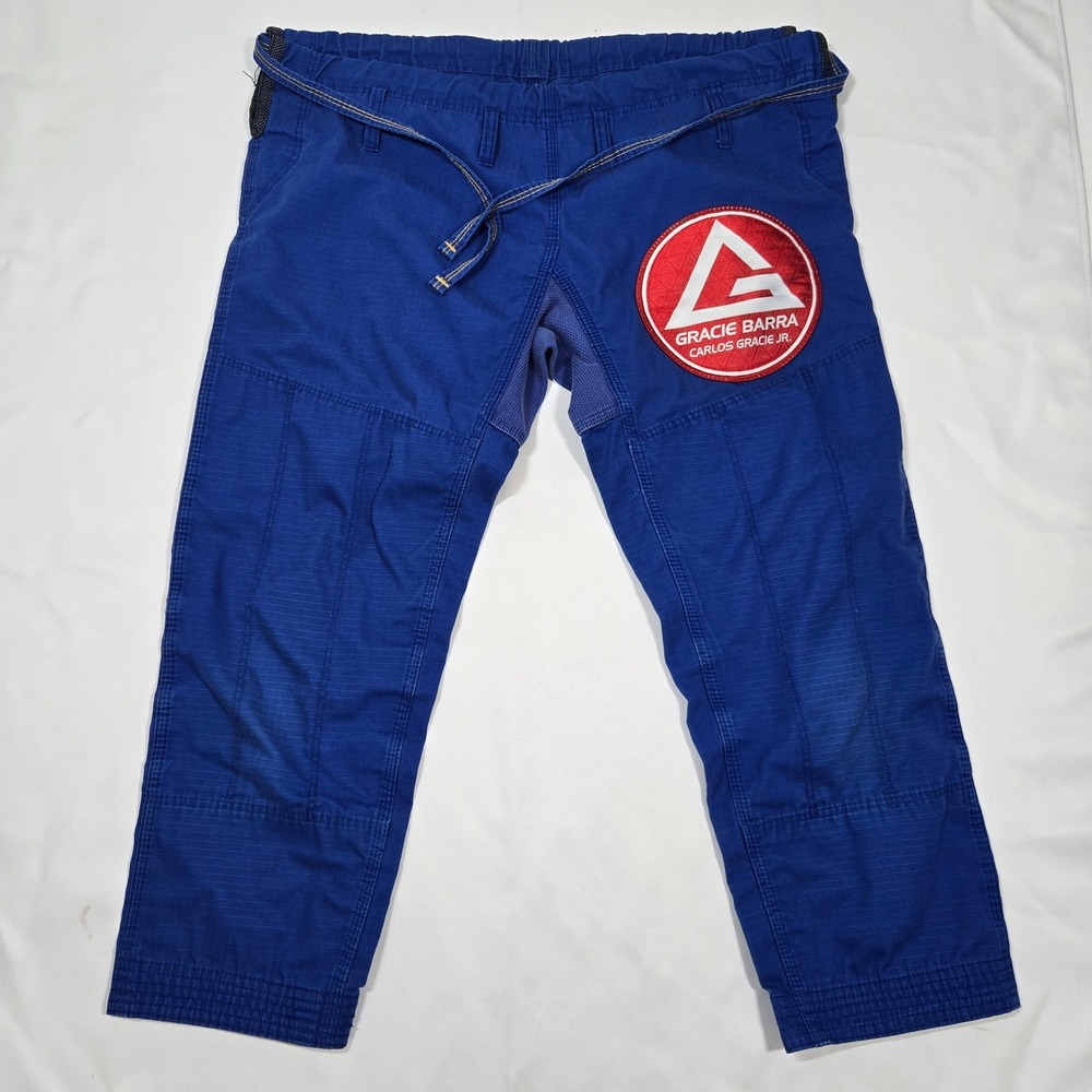 Gracie Barra Vanguard M2W BJJ Gi Pants A0 Men's Blue Ripstop Carlos Gracie Jr